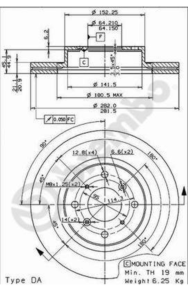 Immagine per Disco Freno  (pz 1) ventilato da Autozona