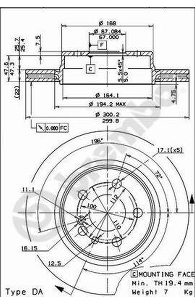 Immagine per Disco Freno  (pz 1) ventilato da Autozona