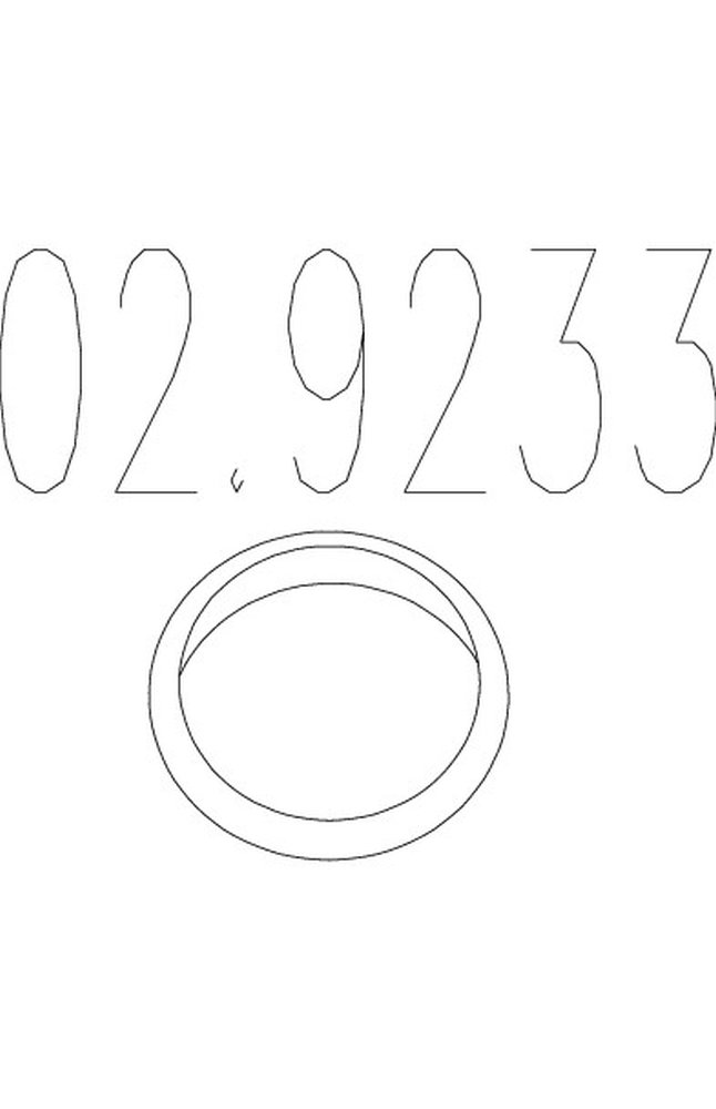 guarnizione, tubo gas scarico mts 02.9233