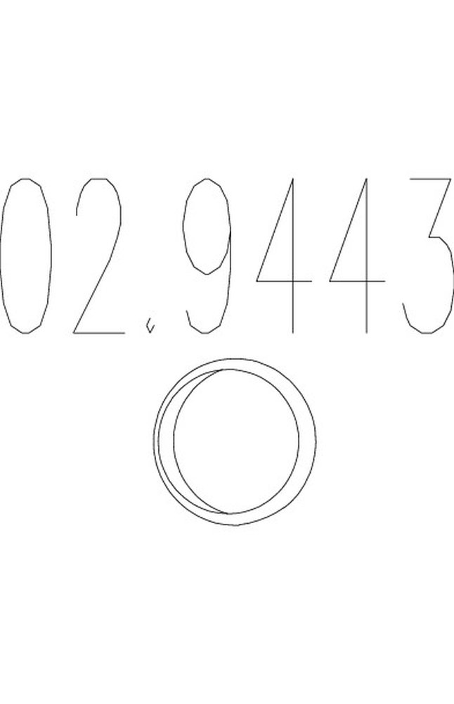 guarnizione, tubo gas scarico mts 02.9443