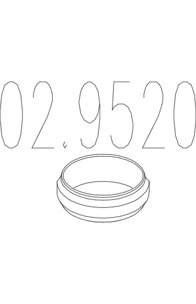 guarnizione, tubo gas scarico mts 02.9520