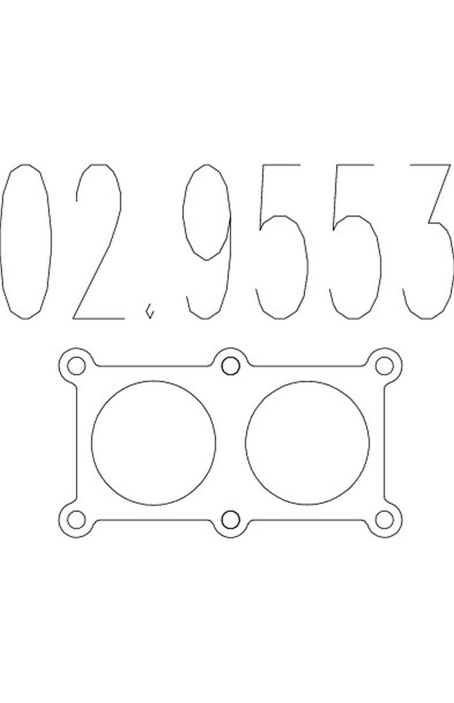 guarnizione, tubo gas scarico mts 02.9553