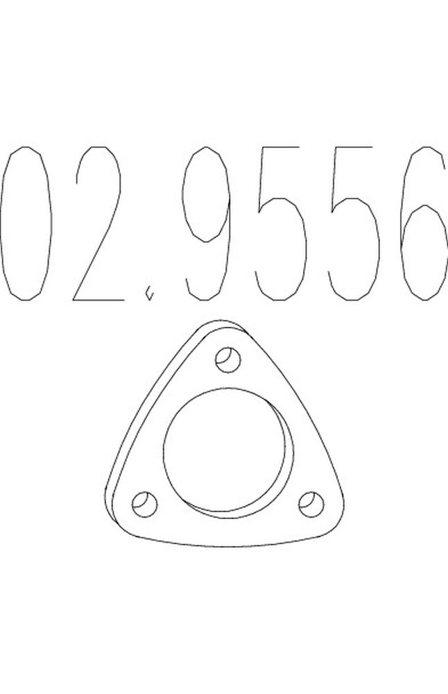 guarnizione, tubo gas scarico mts 02.9556
