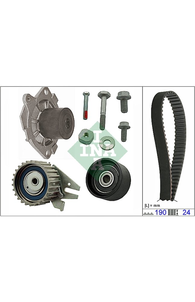 pompa acqua + kit cinghie dentate ina 71771584