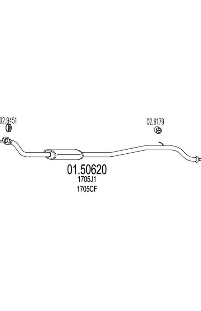 silenziatore centrale mts 01.50620