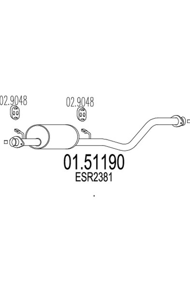 silenziatore centrale mts 01.51190