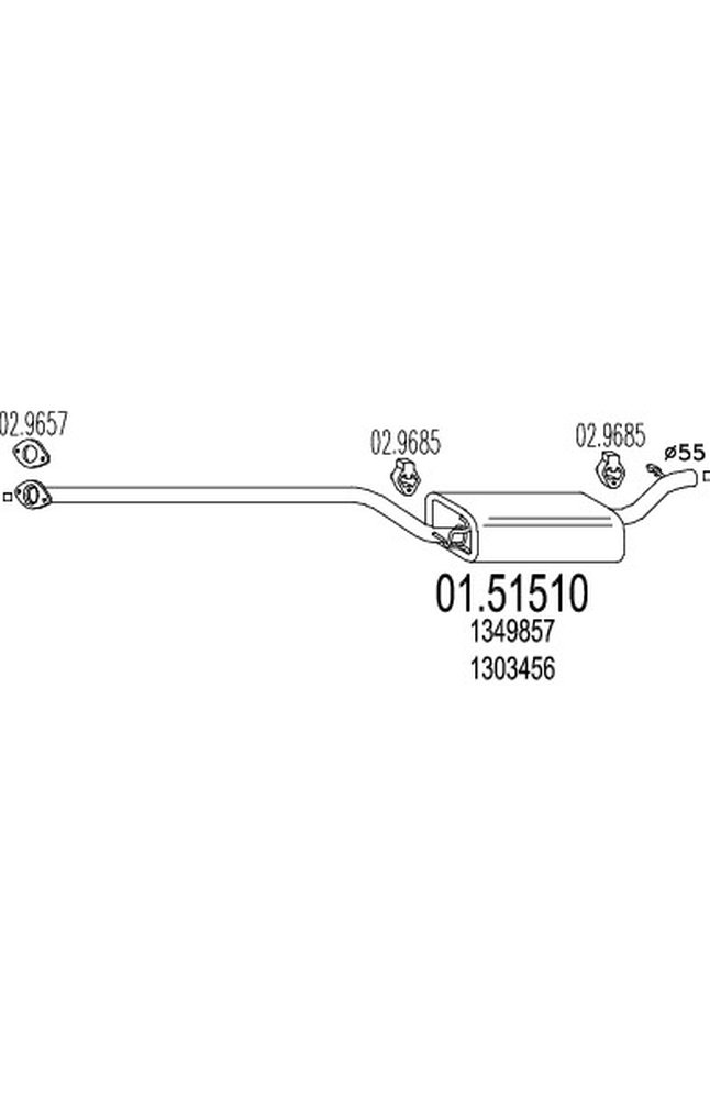 silenziatore centrale mts 01.51510