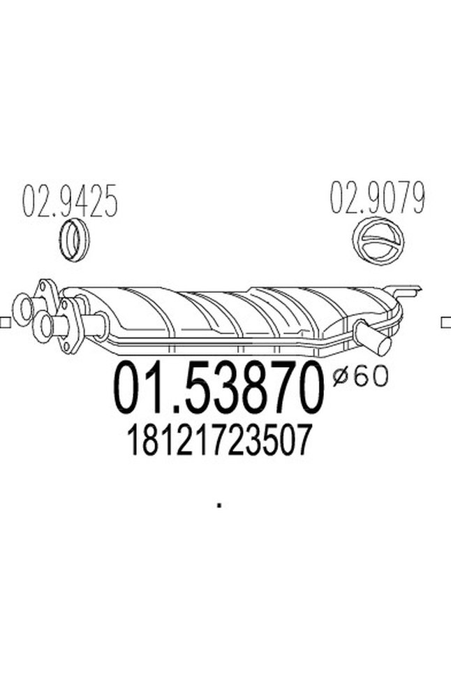 silenziatore centrale mts 01.53870