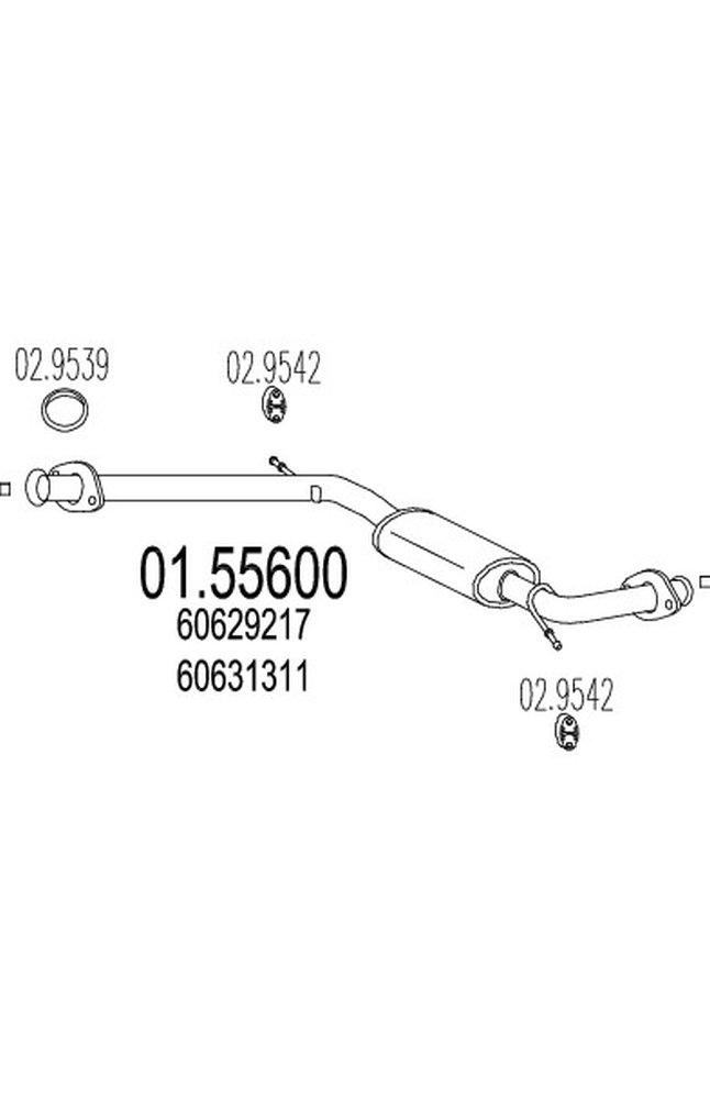silenziatore centrale mts 01.55600