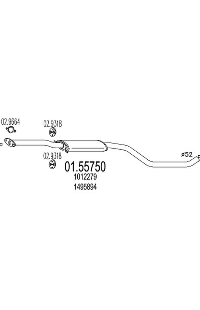 silenziatore centrale mts 01.55750