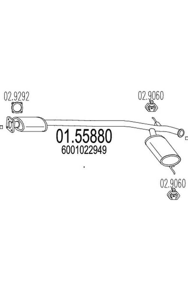 silenziatore centrale mts 01.55880