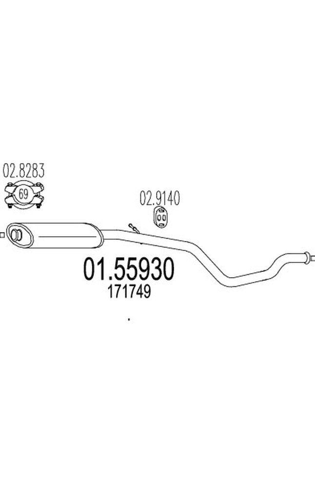 silenziatore centrale mts 01.55930