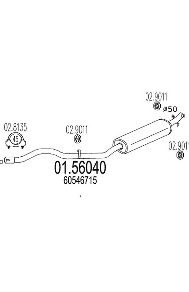silenziatore centrale mts 01.56040