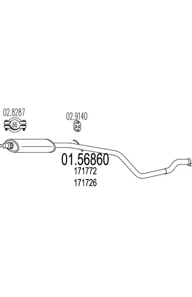 silenziatore centrale mts 01.56860