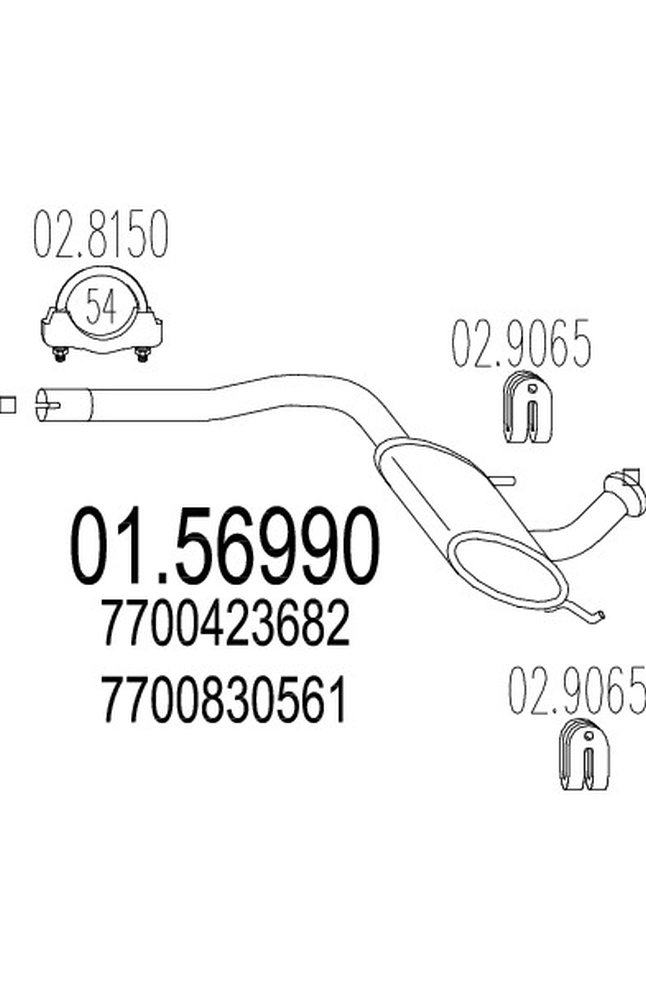 silenziatore centrale mts 01.56990