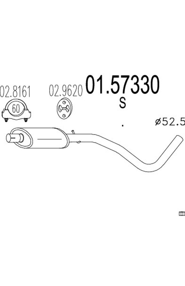 silenziatore centrale mts 01.57330