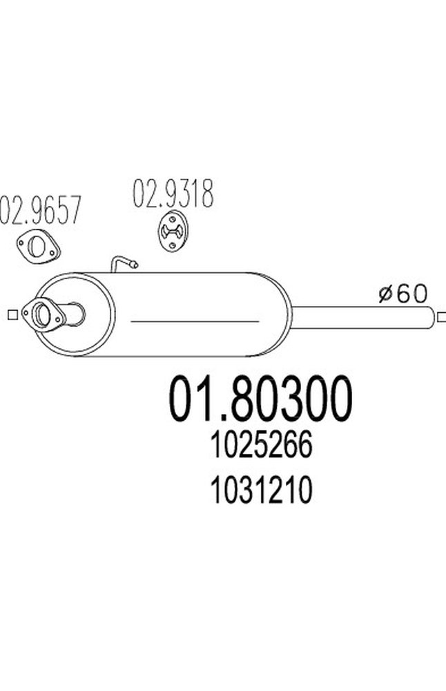silenziatore centrale mts 01.80300