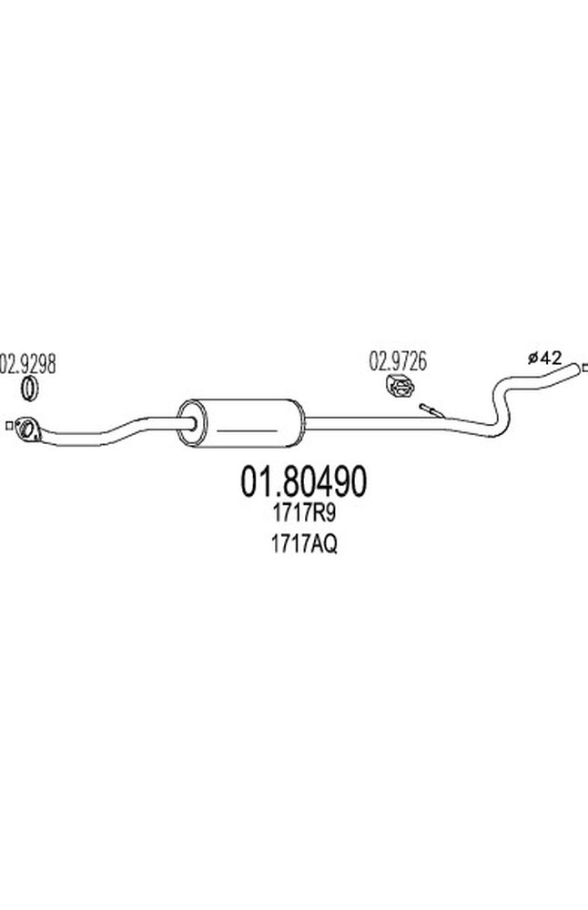 silenziatore centrale mts 01.80490
