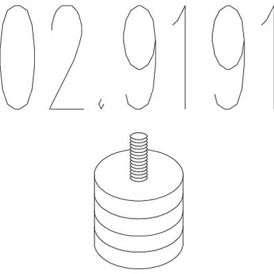 tampone paracolpo, silenziatore mts 02.9191