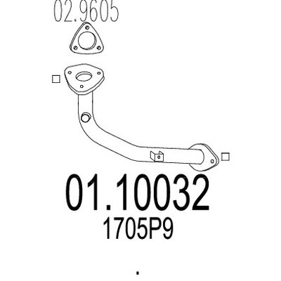 tubo gas scarico mts 01.10032