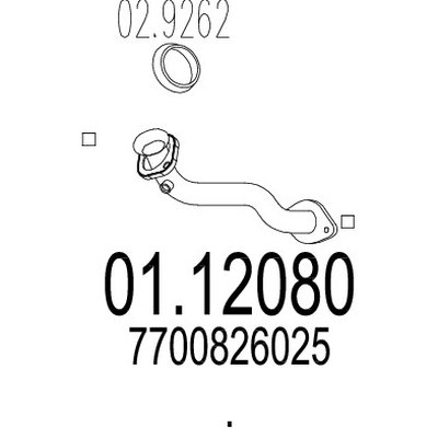 tubo gas scarico mts 01.12080