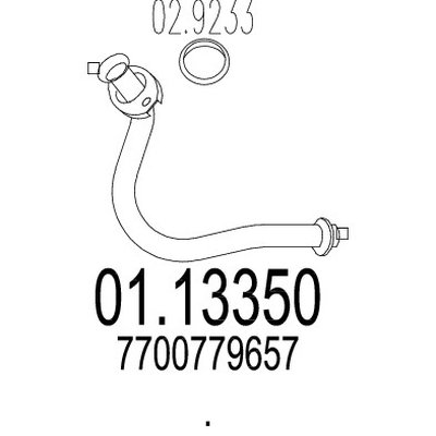 tubo gas scarico mts 01.13350