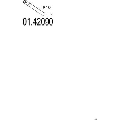 tubo gas scarico mts 01.42090