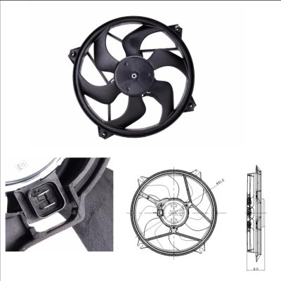 ventola, raffreddamento motore,nrf