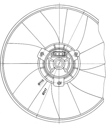 ventola, raffreddamento motore,nrf