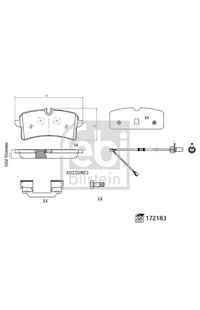 Set di pastiglie, freno a disco febi-bilstein