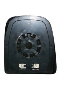 VETRO SPECCHIO LATERALE CON ATTACCHI TERMICA SUPERIORE LATO DESTRO (PASSEGGERO) depo