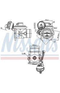 Valvola ricircolo gas scarico-EGR NISSENS