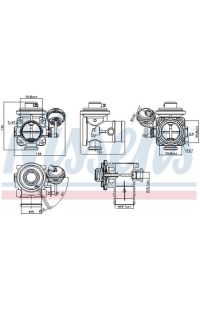 Valvola ricircolo gas scarico-EGR NISSENS