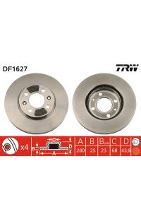 Disco  freno TRW 161-DF1627