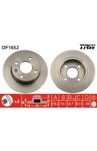 Disco  freno TRW 161-DF1652