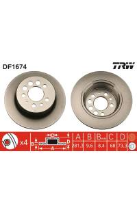 Disco  freno TRW 161-DF1674