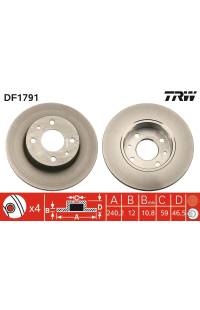 Disco  freno TRW