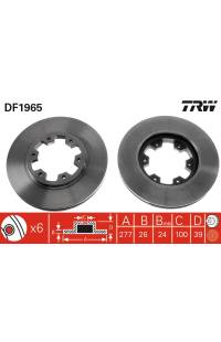 Disco  freno TRW 161-DF1965