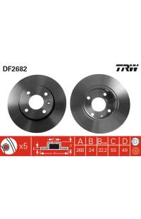 Disco  freno TRW