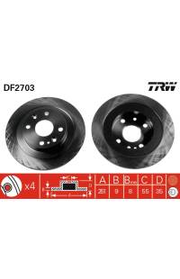 Disco  freno TRW 161-DF2703
