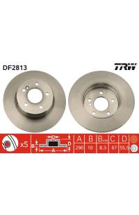 Disco  freno TRW 161-DF2813
