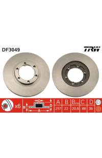 Disco  freno TRW