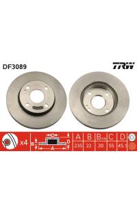 Disco  freno TRW