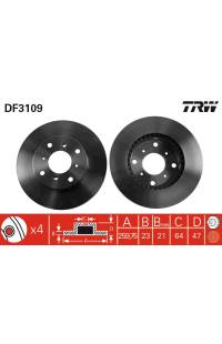 Disco  freno TRW