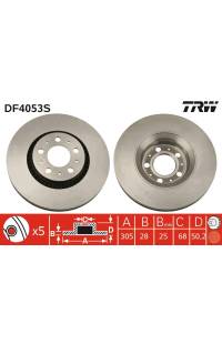 Disco  freno TRW 161-DF4053S