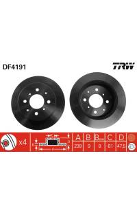 Disco  freno TRW