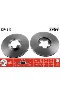 Disco  freno TRW 161-DF4217