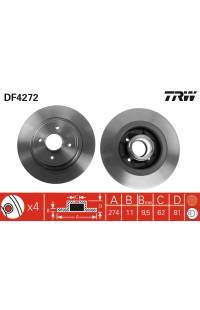 Disco  freno TRW