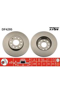 Disco  freno TRW 161-DF4295