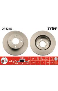 Disco  freno TRW